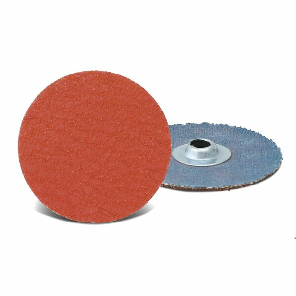 Cgw Abrasives Laminated Coated Abrasive Quick-Change Disc, 1-1/2 in Dia Disc, 120 Grit, Fine Grade, C3 Ceramic Abr 59947